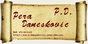 Pera Danesković vizit kartica